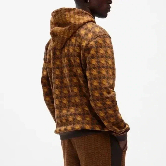 Gap X Dap Logo Hoodie in Brown Houndstooth π Size XL - Picture 2 of 2